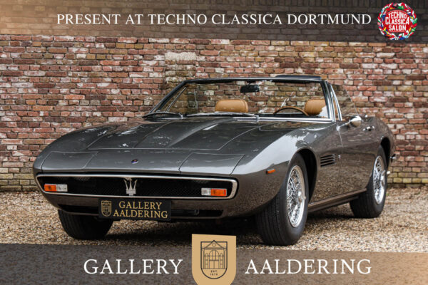 Maserati Ghibli 4.7 Spyder “Het origineel, rechtstreeks uit de fabriek” 1969